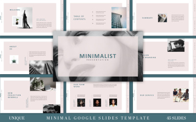 Минималистичный шаблон презентации Google Slides