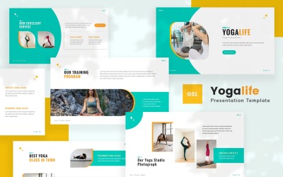 Yogalife — Plantilla de diapositivas de Google sobre yoga