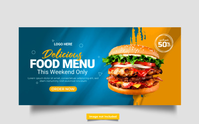 Élelmiszer web banner közösségi média promóciós banner post design sablon