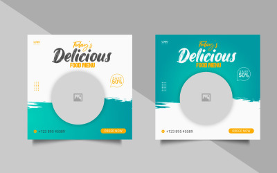 Food social media  post template social media for food promotion simple banner