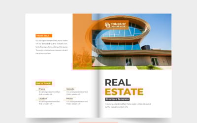 Home sale booklet cover template vector