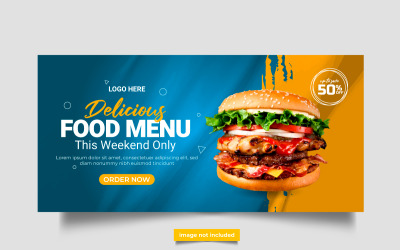 Mat webb banner sociala medier marknadsföring banner post designmall