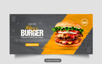 vektor lyx mat webb banner sociala medier marknadsföring banner post designmall koncept