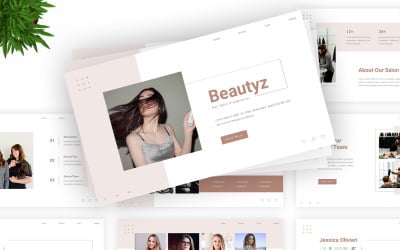 Baeutyz - modelo de slides do Google para salão de beleza