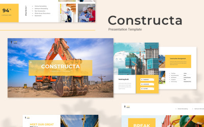 Constructa - Powerpoint-mall för konstruktion