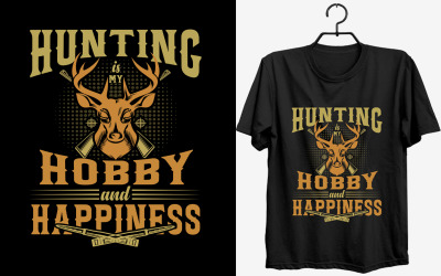 Jakt är min hobby och lycka t-shirtdesign