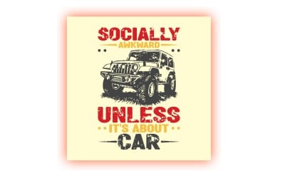 Socially awkward unless it&#039;s about car vintage style t shirt design