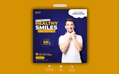 Tandläkare Tandvård Inläggsmall för sociala medier