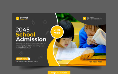 Back to school web banner post social media post banner template vector design