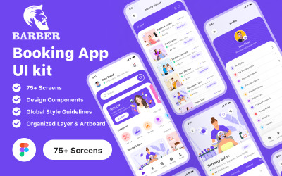 Barber - Booking app UI kit - Mobilní aplikace