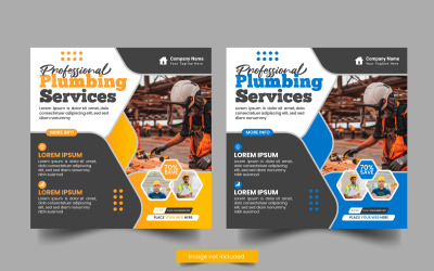 Handyman reparo doméstico mídia social post design de post de serviço doméstico