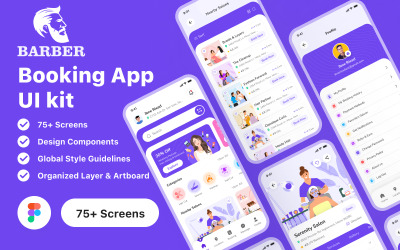 Kapper - Boekingsapp UI-kit - Mobiele app