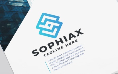Šablona loga Sophiax Letter S Pro
