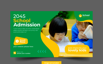 school admission web banner post design social media post banner template