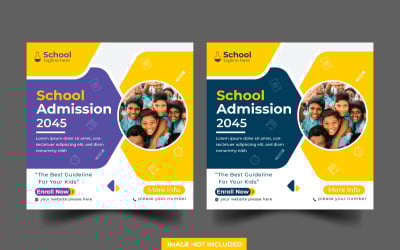 Vactor Back to school social media post banner template web banner post idea
