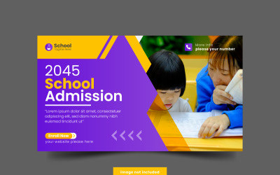 Vector Back to school web banner post social media post banner template