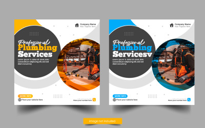Vector hantlangare hem reparation sociala medier post design hem service post