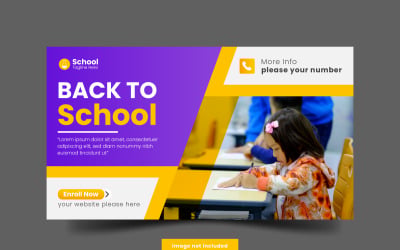 Vector Terug naar school webbanner post social media post banner sjabloon idee