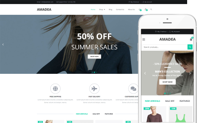 Amadea — адаптивная тема WordPress для WooCommerce