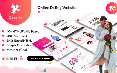 DateMe - HTML-Vorlage für Dating und Community