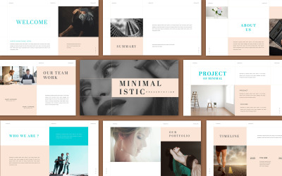 Minimalistische eenvoudige minimale presentatiesjabloon