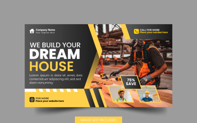 Vektör tamirci ev onarım web afiş sosyal medya şablonu ev hizmet sonrası