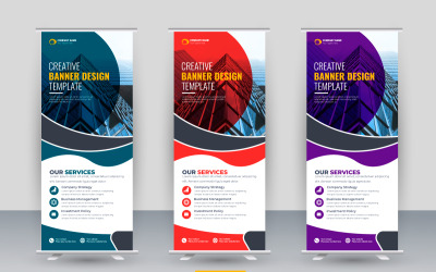 Corporate stand roll up banner och pull up banner design
