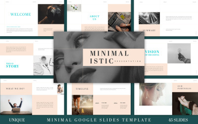 Plantilla minimalista simple de presentación de diapositivas de Google