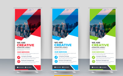 Professional modern corporate stand roll up banner and pull up banner template Design  idea