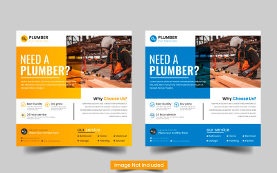 Vector Bouw en klusjesman thuisreparatie webbanner social media post