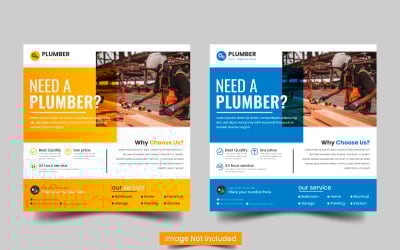 Vector Construction and handyman home repair web banner publicación en redes sociales
