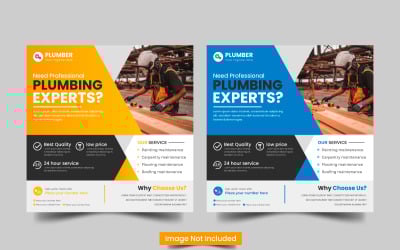 Vektor Bau- und Heimwerker-Home-Reparatur-Web-Banner-Social-Media-Post-Home-Service-Post-Idee