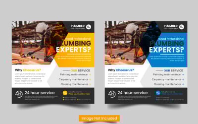 Vektor Stavební a údržbář domácí opravy web banner sociální média post design domácí služby