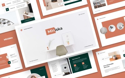 Miniska - modelo de PowerPoint limpo e minimalista
