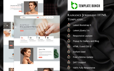 Radiance Jewellery - 珠宝店 HTML5 网站模板