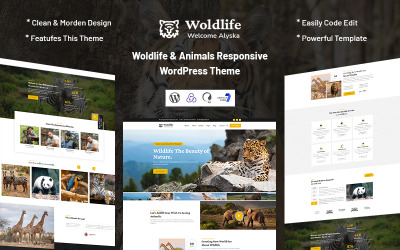 Wildlife - Tema WordPress reattivo per animali