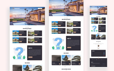 Architecture &amp;amp; Interior Design Portfolio Landing Page