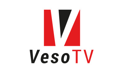 Letter V televisie logo-ontwerp