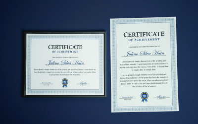 Snel bewerkbaar certificaatsjabloonontwerp