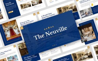 The Neuville - Luxe hotel Google Slide-sjabloon