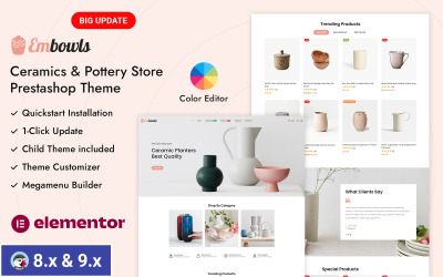Embowls - Tema responsivo Prestashop da loja de cerâmica e cerâmica
