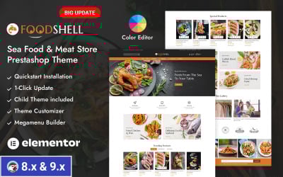 Foodshell - Tema Responsivo de Prestashop para Tienda de Restaurantes de Mariscos