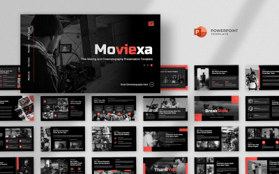 Videó- és filmgyártás Powerpoint sablon