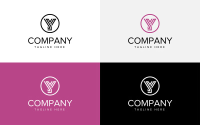 Plantilla de vector de icono de logotipo Y abstracto