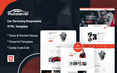 Autolavel - Responsieve websitesjabloon voor autoservice