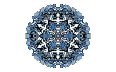 Freddy Brett Mandala Illustration vektor
