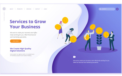 Webseitendesign V3-Vorlagenillustration