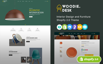 Woodie - 室内设计、家居装饰和家具 Shopify 2.0 主题