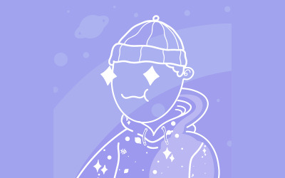 Shawn Erle karaktär Illustration vektor