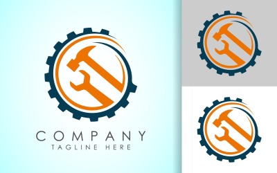 Industrieel logo-ontwerpconcept2